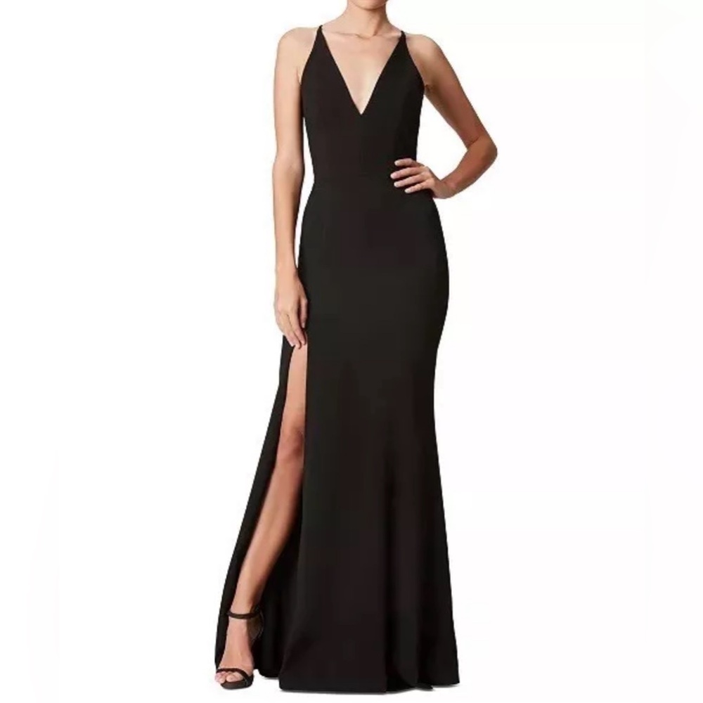 Dress the population Elegant navy Evening Gown